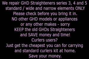 What we repair and we do not